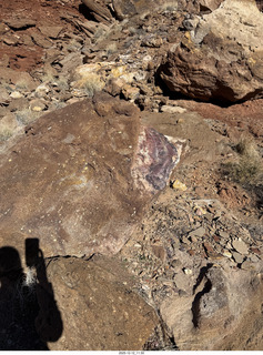 238 a2q. Utah -  Mineral Canyon hike - purple rock