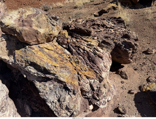 245 a2q. Utah -  Mineral Canyon hike - multicolored rock