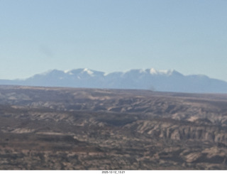aerial - Utah - canyonlands - LaSalle Mountains in the distance