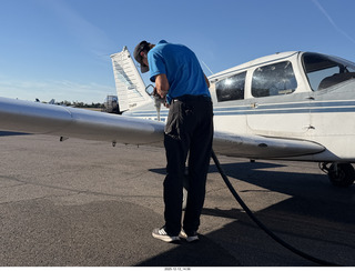 157 a2q. N8377W at Falcon Field - gas problems