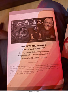 w Mesa Arts Center - Dave Koz and Friends Christmas Tour program