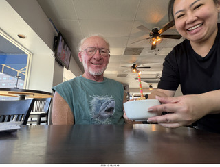 Utah - Hidden Splendor hike - Heather, Adam, and Tyler on rock