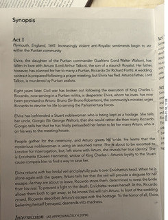 New York City - Manhattan - Lincoln Center  - Metropolitan Opera - I Puritani - program