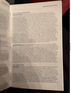 New York City - New York Ballet program