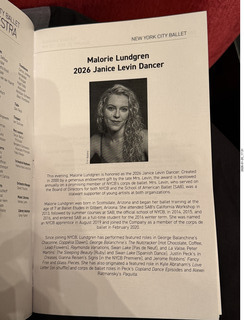 New York City - New York Ballet program