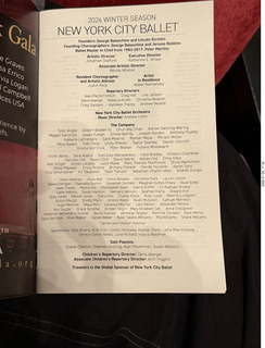 New York City - New York Ballet program