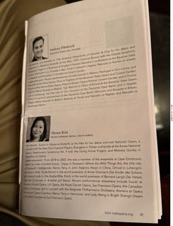 New York City - Manhattan - Metropolitan Opera Madama Butterfly - program