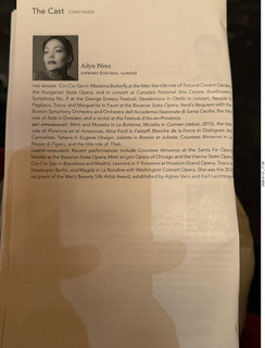 New York City - Manhattan - Metropolitan Opera Madama Butterfly - program