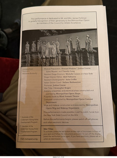 New York City - Manhattan - Metropolitan Opera Madama Butterfly - program