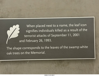 New York City - Manhattan - World Trade Center Museum sign