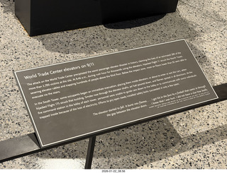 New York City - Manhattan - World Trade Center Museum sign