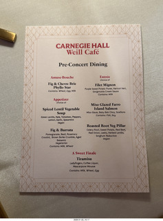 183 a2r. New York City - Manhattan - Carnegie Hall - Weill Cafe dinner