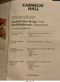 204 a2r. New York City - Manhattan - Carnegie Hall - Rachell Ellen Wong and David Belkovski program