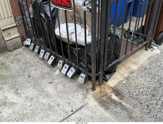 Adam nearly nude with my new bathroom mirror clock