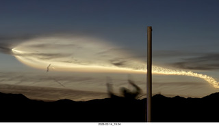 Arizona Flying Circus - night - Elon Musk launch contrail