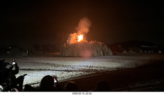Arizona Flying Circus - night - Christmas trees on fire