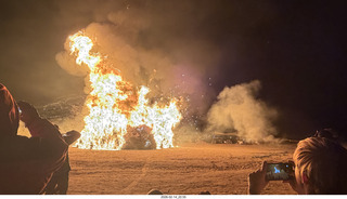 Arizona Flying Circus - night - Christmas trees on fire
