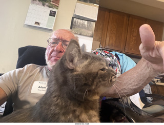 Arizona Flying Circus - night - Christmas trees on fire - helper - Mo - Adam