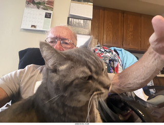 Arizona Flying Circus - night - Christmas trees on fire - helper - Mo - Adam