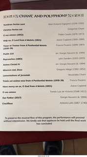 Phoenix Trinity Episcopal Cathedral - Phoenix Chorale and Floriani - Chant and Polyphony - program