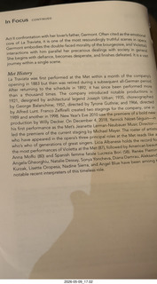 New York City Opera - La Traviata program