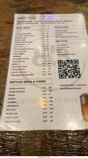 New York City - Black Iron Burger - menu
