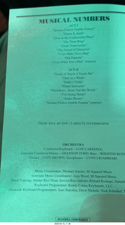 New York City - Rocky Horror Show program